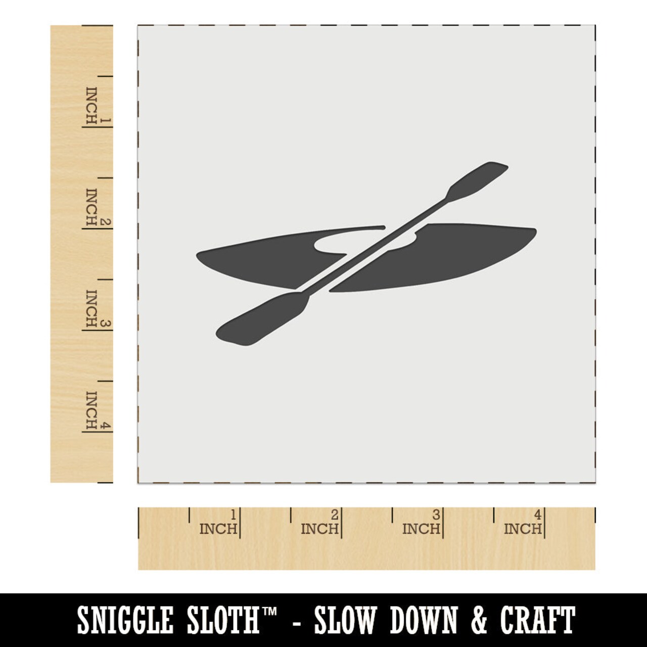 Kayak with Paddle Wall Cookie DIY Craft Reusable Stencil